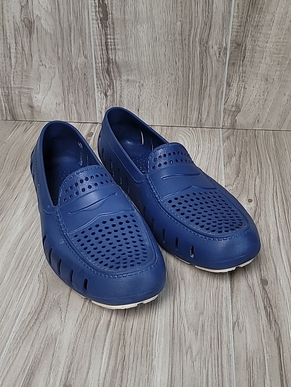 Floaters Mens Size 11 Navy Blue Country Club Driver Water Boat Shoes Rubber
